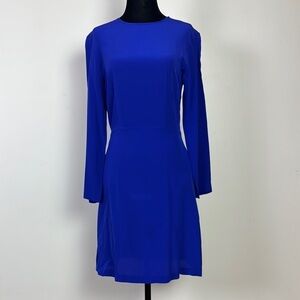 Yaly Couture silk dress royal blue